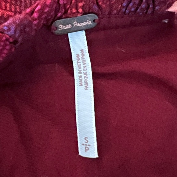 NWT $78 Free People | Casual Tank in Red | Cool Cut Out Sides for Lightweight - Picture 6 of 8